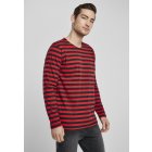 Men´s T-shirt long-sleeve // Urban classics Regular Stripe LS firered/blk