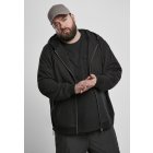 Men´s hoodie zipper // Urban classics Fabric Mix Zip Hoody black