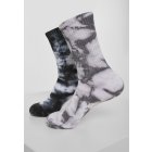 Socks // Urban classics High Socks Tie Dye 2-Pack black/grey