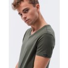 Men's plain t-shirt S1369 - dark olive