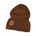Cap // Urban classics Leatherpatch Long Beanie toffee