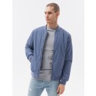 Men's mid-season quilted jacket C538- blue