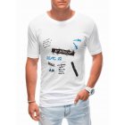 Men's printed t-shirt S1899 - white