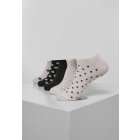 Socks // Urban classics No Show Socks Dots 5-Pack white/black