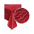 Velor tablecloth Shiny A558 - red