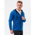 Men's zip-up sweatshirt B1076 - blue