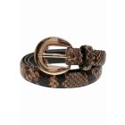 Urban Classics / Snake Synthetic Leather Ladies Belt beige/black