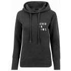 Mister Tee /adies Never On Time  Hoody charcoal