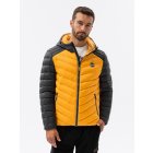 Men's mid-season quilted jacket C366 - yellow