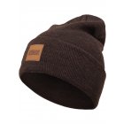 Urban Classics Accessoires / Synthetic Leatherpatch Long Beanie heatherbrown