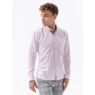 Men's shirt with long sleeves - pink K643