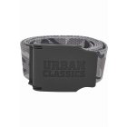 Men's belt // Urban classics Woven Belt Rubbered Touch UC grey camo