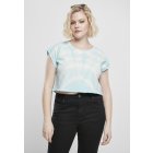 Women´s T-shirt short-sleeve // Urban classics Ladies Short Tie Dye Tee aquablue