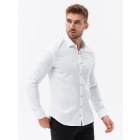 Men's shirt with long sleeves - V1 white K641