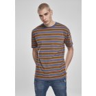 Men´s T-shirt short-sleeve // Urban classics Yarn Dyed Oversized Board Stripe Tee summerolive/vintageblue