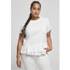 Women´s T-shirt short-sleeve // Urban classics Ladies Organic Volant Tee white