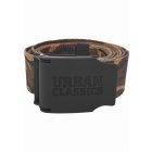 Men's belt // Urban classics Woven Belt Rubbered Touch UC wood camo