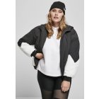 Women´s jacket // Urban classics Ladies Padded 2-Tone Batwing Jacket black/white