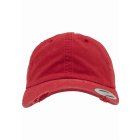 Baseball cap // Flexfit Low Profile Destroyed Cap red