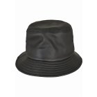 Hat // Flexfit Imitation Leather Bucket Hat black