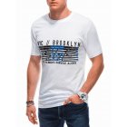 Men's printed t-shirt S1870 - white