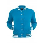Women´s hoodie college // Urban classics Ladies College Sweatjacket turquoise
