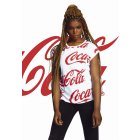 Women´s T-shirt short-sleeve // Merchcode Ladies Coca Cola AOP Tee white