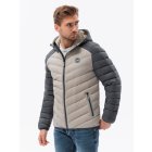 Men's mid-season quilted jacket C366 - ash