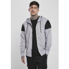 Men´s hoodie zipper // South Pole Neoprene Block Tech Fleece Full Zip Hoodie heather grey