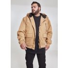 Men´s winter jacket // Urban Classics Hooded Cotton Jacket camel