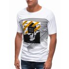 Men's printed t-shirt S1469 - white