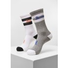 Socks // Mister tee Heaven Hell Socks 2-Pack grey/white