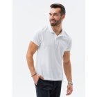 Men's plain polo shirt S1374 - white