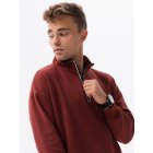 Men's stand-up collar sweatshirt  - dark red V6 B1353