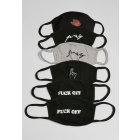 MT Accessoires / Face Mask 6-Pack black+heathergrey