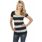 Women´s T-shirt short-sleeve // Urban classics Ladies Dip Dye Stripe Tee blk/wht