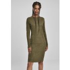 Woman dress // Urban classics Ladies Peached Rib Dress LS olive