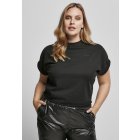 Women´s T-shirt waist  // Urban classics Ladies Short Oversized Cut On Sleeve Tee black