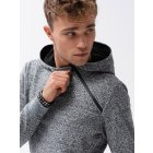 Men's hoodie - grey melange B1484 