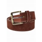 Urban Classics / Synthetic Leather Layering Belt brown