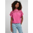 Women´s T-shirt short-sleeve // Urban Classics Ladies Short Oversized Lace Tee brightviolet