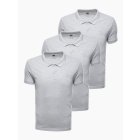 Men's t-shirt polo - grey 3-pack Z28 V11