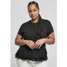 Women´s T-shirt short-sleeve // Urban classics Ladies Organic Volant Tee black