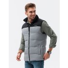 Men's quilted vest V36 - grey
