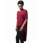 Women´s T-shirt long  // Urban classics Ladies Viscose Oversized HiLo Tee burgundy