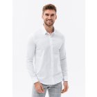 Men's shirt with long sleeves - V1 white K642