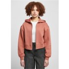 Urban Classics / Ladies Short Oversized Zip Jacket terracotta