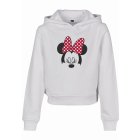 Kid`s hodie // Mister tee Kids Minnie Mouse Bow Cropped Hoody white