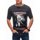 Men's printed t-shirt S1860 - graphite
