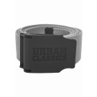 Men's belt // Urban classics Woven Belt Rubbered Touch UC grey